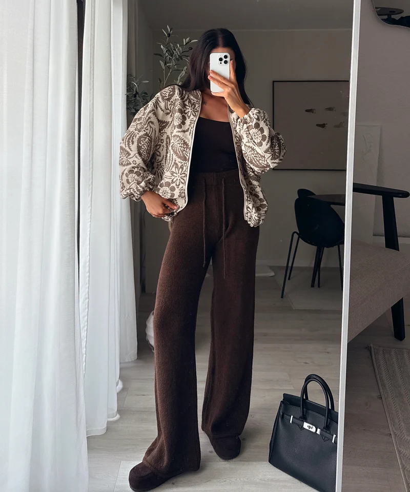 Stoffhose Melou Braun